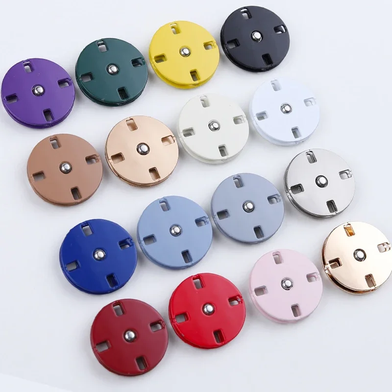 Button Hole Cutter - 남녀공용 다채로운 금속 스냅 버튼, 보이지
