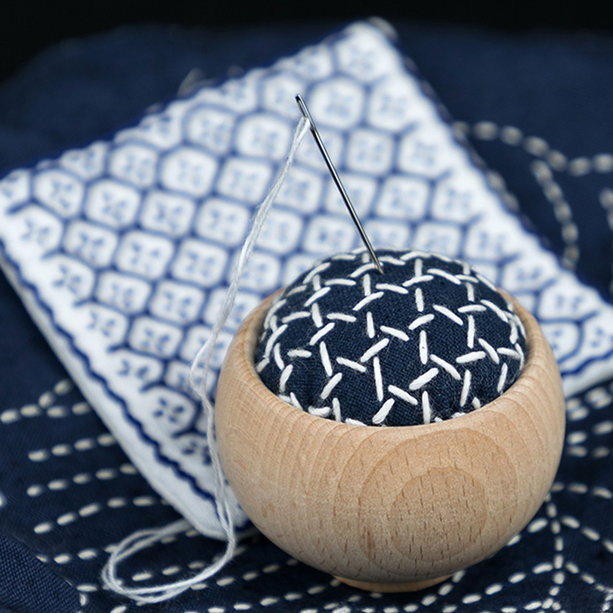Sewing Pin Cushion - 핀 쿠션, 일본 스타일 원목 바늘