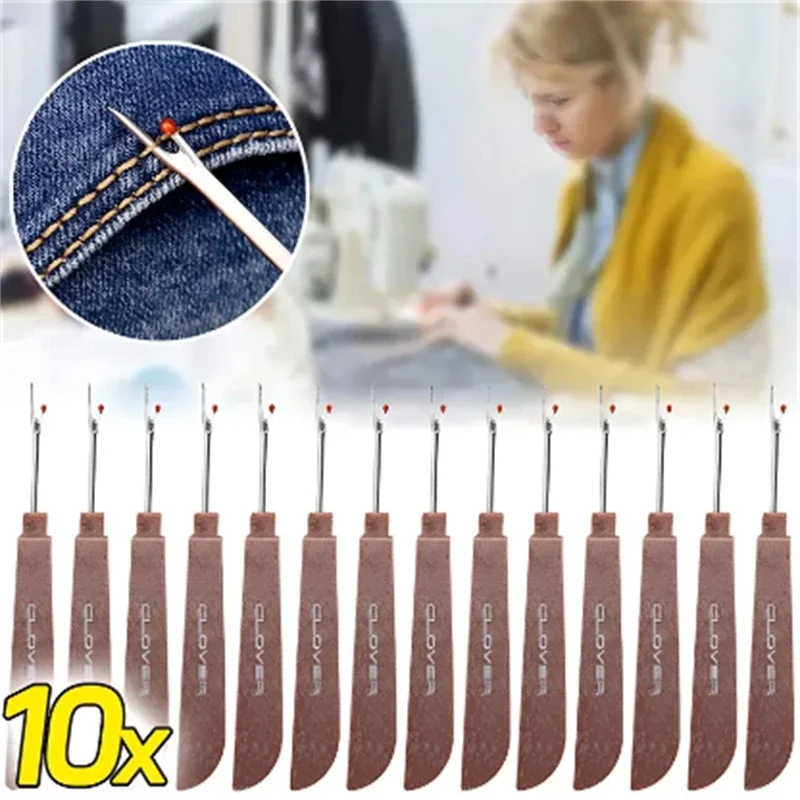 Seam Ripper Tool - 1/10Pcs 강철 스레드 커터 나무 플라스틱