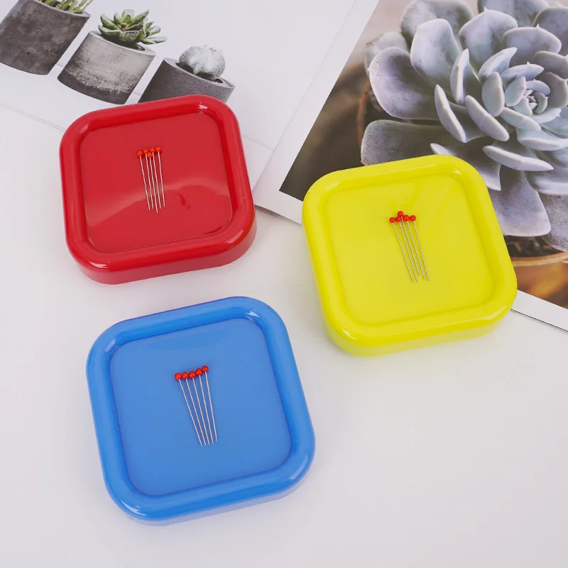 Sewing Pin Cushion - 컬러 사각형 자기 바늘 위치 바늘