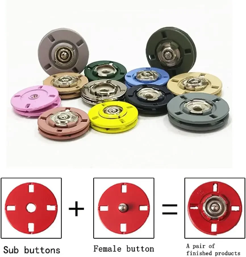 남녀공용 다채로운 금속 스냅 버튼, 보이지 않는 라운드 - Button Hole Cutter 리뷰 및 가격