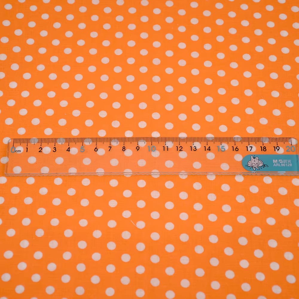 50X150CM 화이트 오렌지 폴카 도트 인쇄 코튼 원 - Sewing In Textile 리뷰 및 가격