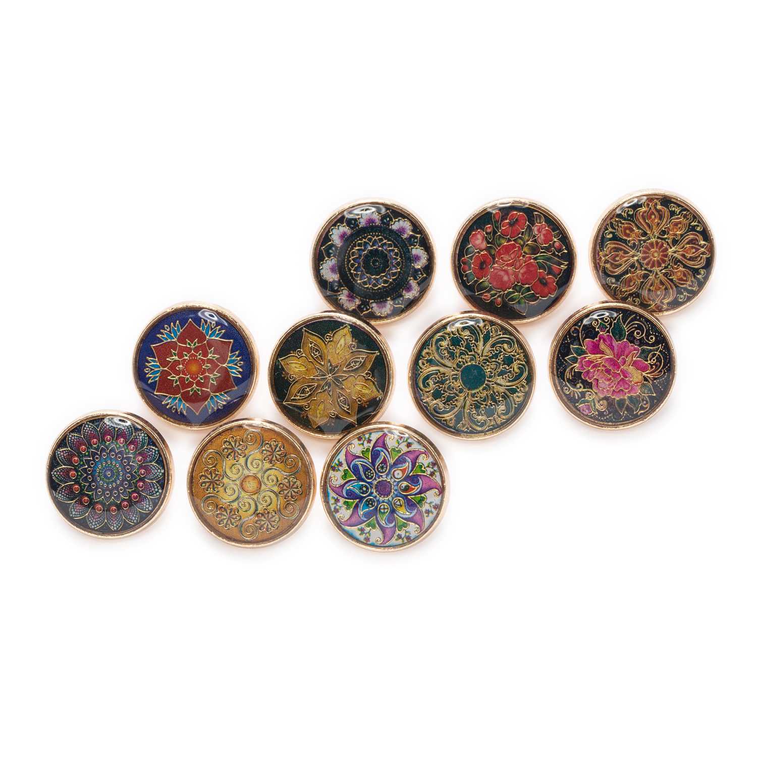 5pcs 레트로 골드 와이어 꽃 라운드 금속 섕크 버튼 - Button Hole Cutter 리뷰 및 가격