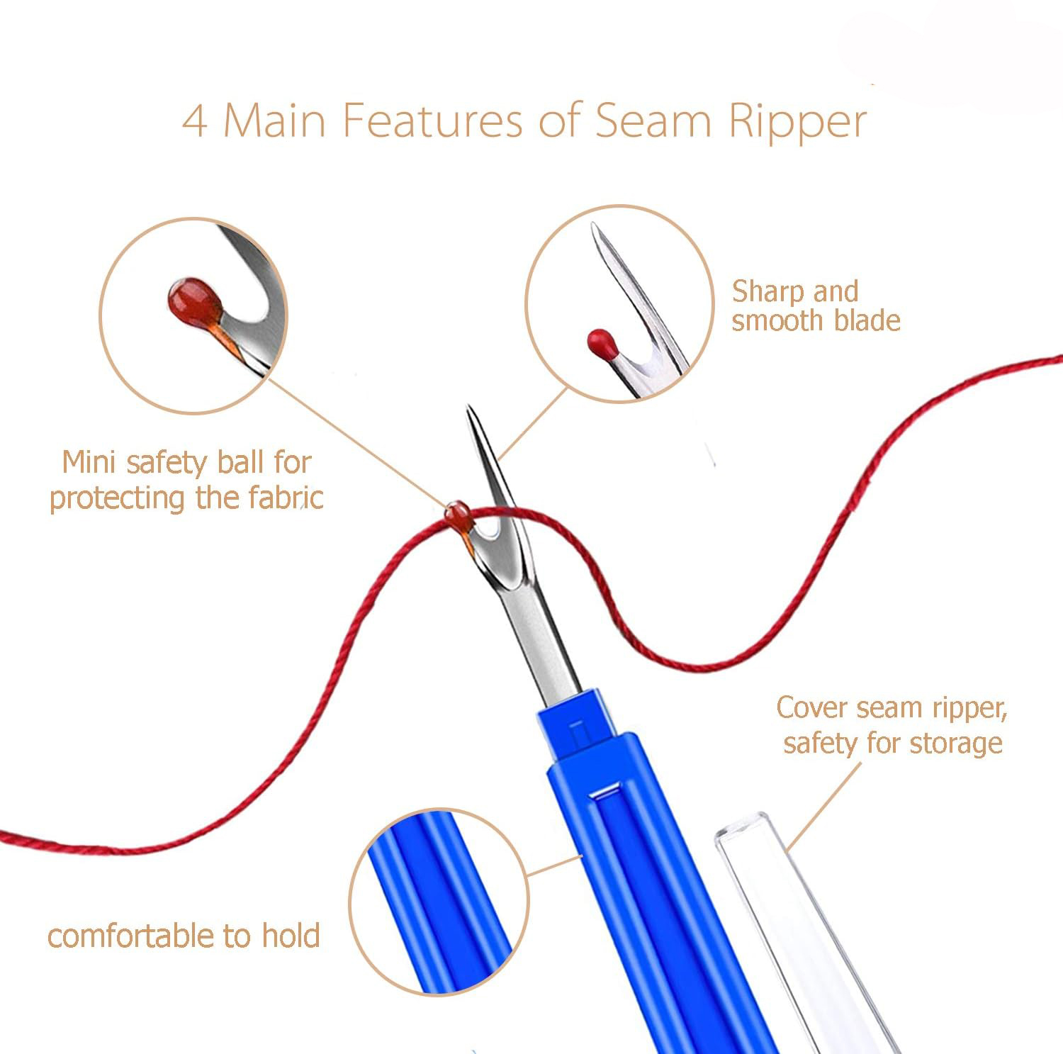 재봉용 심 리퍼 키트 재봉 스티치 실 제거기 재봉 공예 - Seam Ripper Tool 리뷰 및 가격