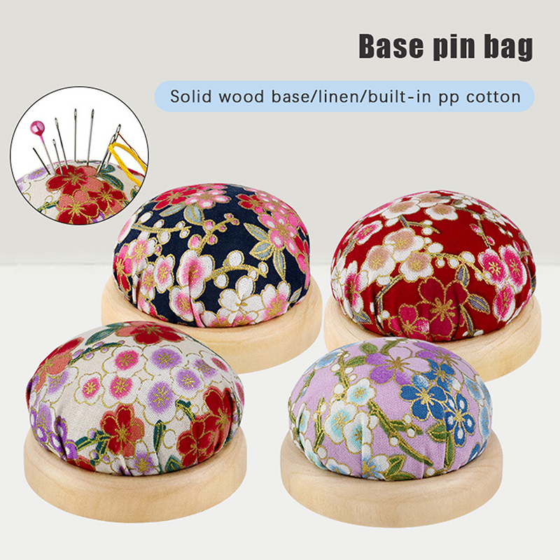 1pc 나무 바닥 기본 바늘 핀 쿠션 홀더 PP 면화  - Sewing Pin Cushion 리뷰 및 가격