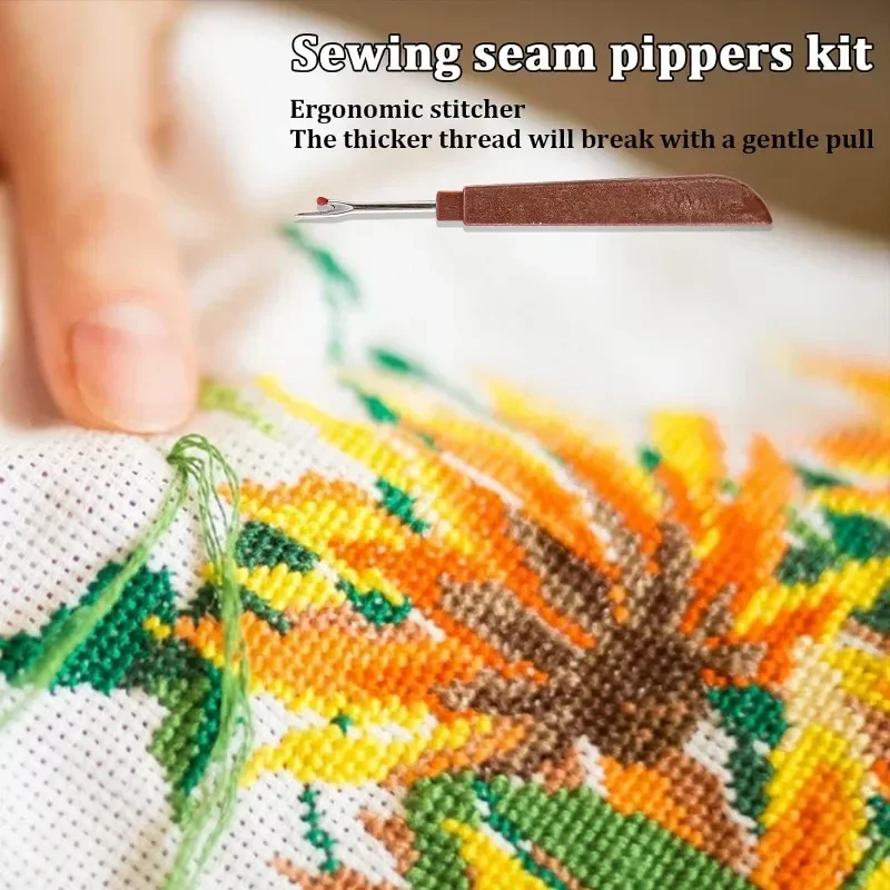 1/10Pcs 강철 스레드 커터 나무 플라스틱 손잡이  - Seam Ripper Tool 리뷰 및 가격