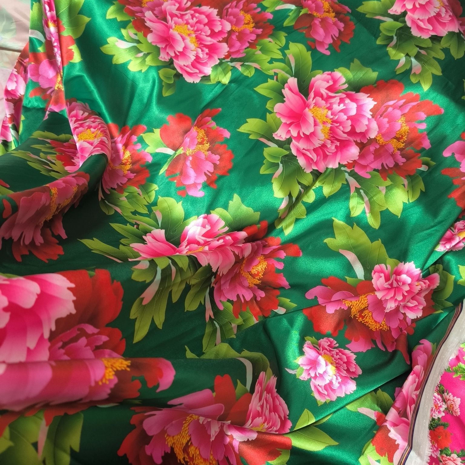 꽃무늬 아세테이트 새틴 원단 실키 스무스 미터 단위 판 - Sewing In Textile 리뷰 및 가격
