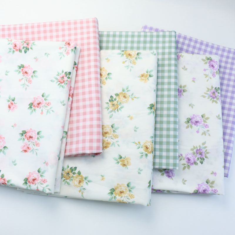 235x50cm 목가적 인 핑크 퍼플 로즈 꽃 격자 무 - Sewing Textiles 리뷰 및 가격