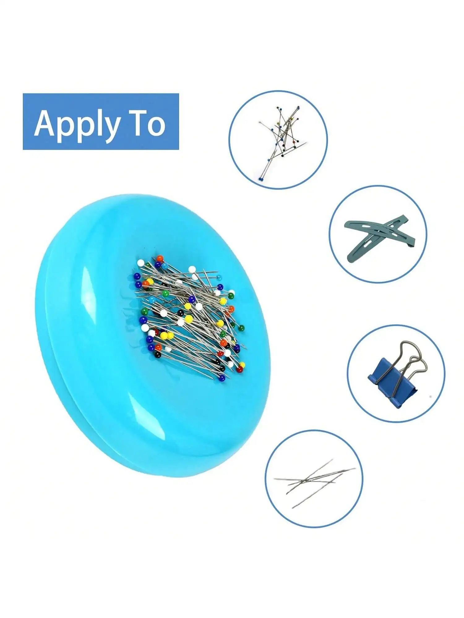1PCS 마그네틱 핀 쿠션, 라운드 플라스틱 마그네틱  - Sewing Pin Cushion 리뷰 및 가격